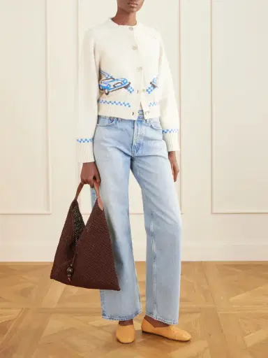 Calle Del Mar Embroidered Cashmere Cardigan | Thumbnail 2