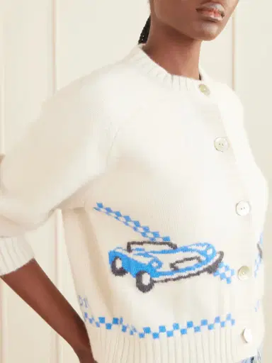 Calle Del Mar Embroidered Cashmere Cardigan | Thumbnail 5