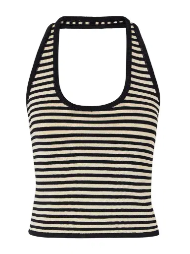Calle Del Mar Halterneck Striped Knitted Top | Thumbnail 1