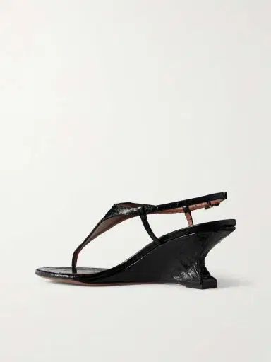 Paris Texas Nina 50 Snake-effect Leather Thong Sandals | Thumbnail 3