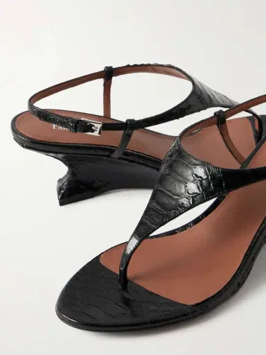 Paris Texas Nina 50 Snake-effect Leather Thong Sandals | Thumbnail 5