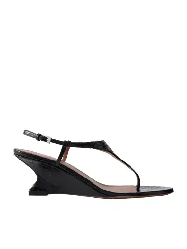 Paris Texas Nina 50 Snake-effect Leather Thong Sandals | Thumbnail 1