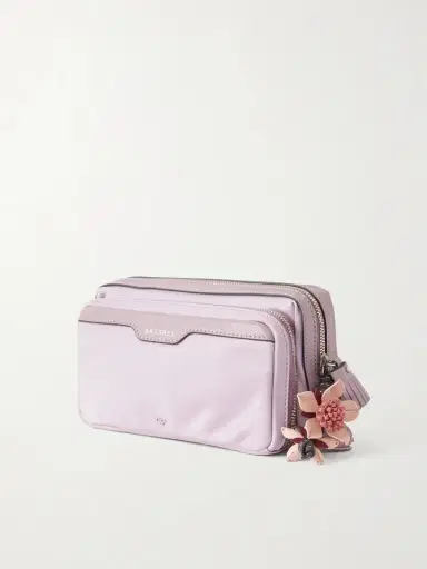 Anya Hindmarch Sakura Blossom Leather-trimmed Shell Cosmetics Case | Thumbnail 2