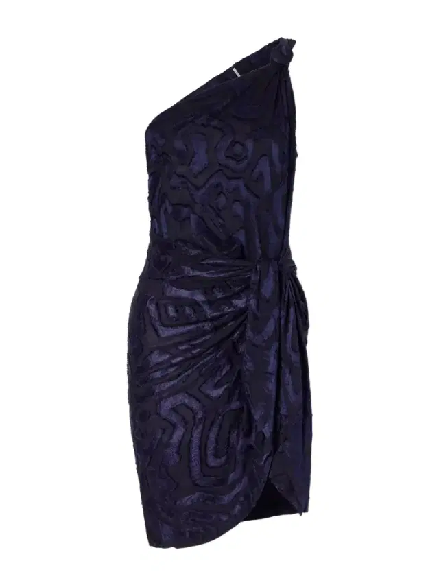 Lilana One-shoulder Fil Coupé Chiffon Midi Dress