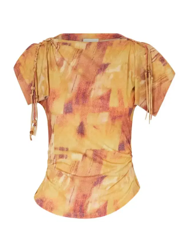 Jazia Bead-embellished Printed Cotton Top