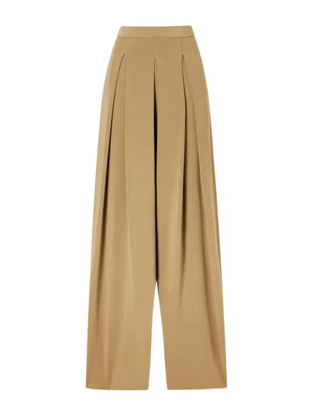 Pleated Crepe Wide-leg Pants