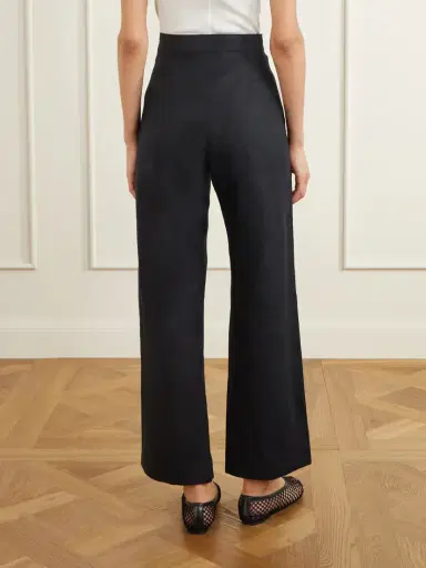 BODE Sailor Cropped Linen High-rise Wide-leg Pants | Thumbnail 4