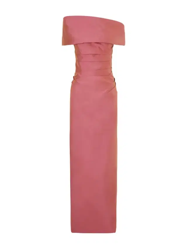 Off-the-shoulder Gathered Taffeta Gown