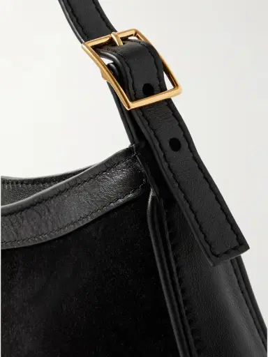 Nili Lotan Abbey Leather-trimmed Suede Shoulder Bag | Thumbnail 4 Nili Lotan Abbey Leather-trimmed Suede Shoulder Bag | Thumbnail 4