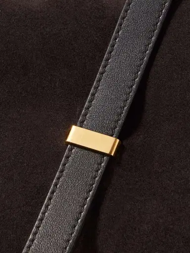 Nili Lotan Jane Leather-trimmed Suede Shoulder Bag | Thumbnail 4