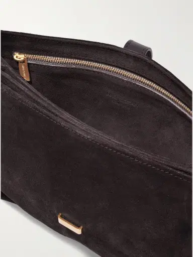 Nili Lotan Jane Leather-trimmed Suede Shoulder Bag | Thumbnail 5