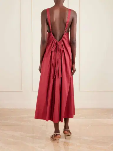 Max Mara Beachwear Cotton-blend Taffeta Maxi Dress | Thumbnail 3 Max Mara Beachwear Cotton-blend Taffeta Maxi Dress | Thumbnail 3
