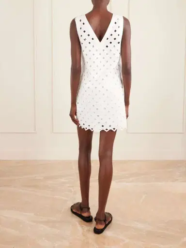 Max Mara Beachwear Embroidered Woven Mini Dress | Thumbnail 3 Max Mara Beachwear Embroidered Woven Mini Dress | Thumbnail 3