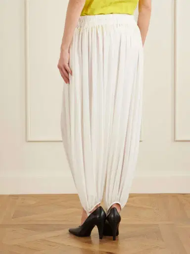 Alaïa Shirred Silk-blend Georgette Balloon Pants | Thumbnail 4 Alaïa Shirred Silk-blend Georgette Balloon Pants | Thumbnail 4