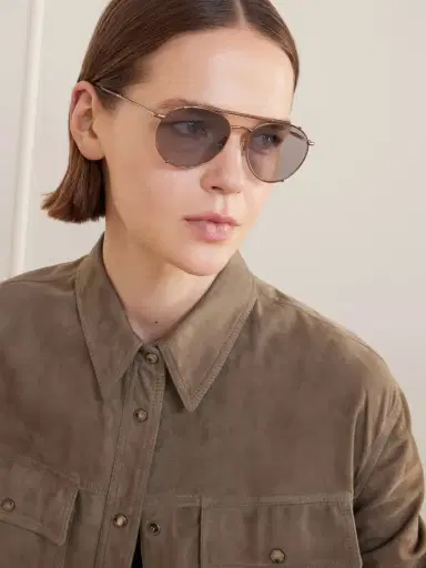 Brunello Cucinelli Aviator-style Titanium Sunglasses | Thumbnail 2 Brunello Cucinelli Aviator-style Titanium Sunglasses | Thumbnail 2