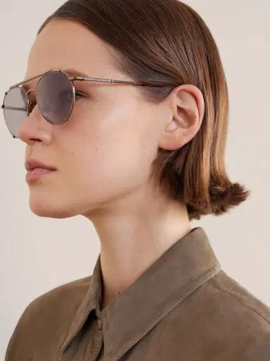 Brunello Cucinelli Aviator-style Titanium Sunglasses | Thumbnail 5 Brunello Cucinelli Aviator-style Titanium Sunglasses | Thumbnail 5