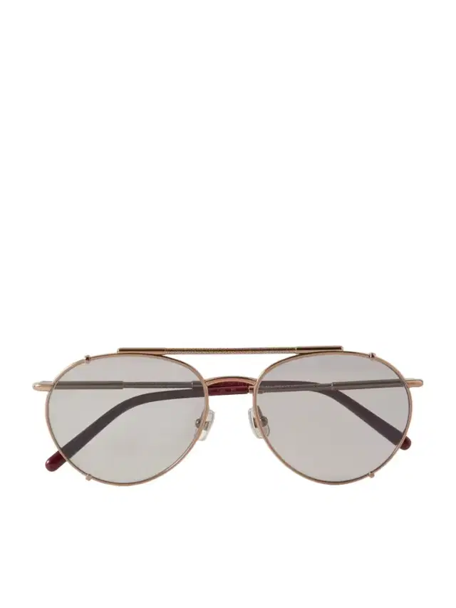 Brunello Cucinelli Aviator-style Titanium Sunglasses