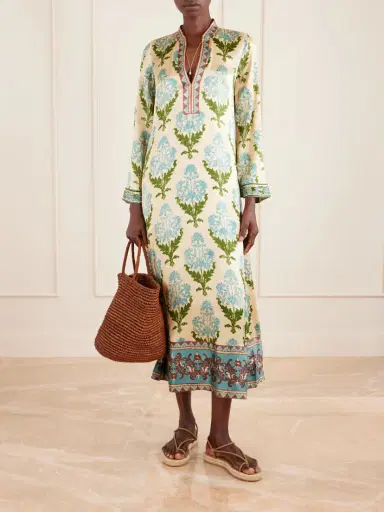 Emporio Sirenuse Jenna Printed Silk-voile Kaftan | Thumbnail 2