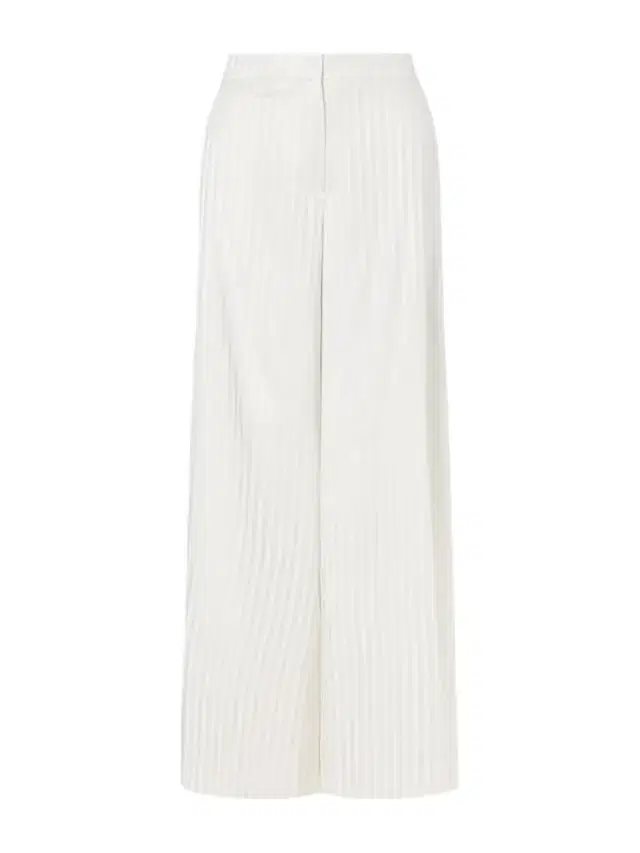 Striped Stretch-silk Satin Wide-leg Pants