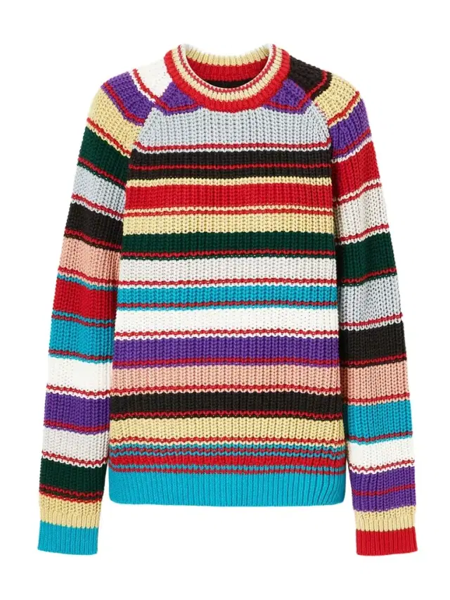 Aimé Leon Dore Striped Crewneck Cotton-knitted Sweater