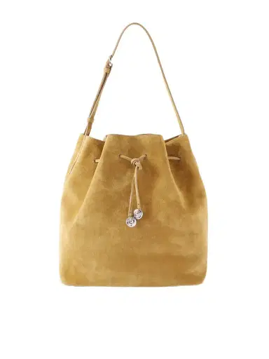 Liffner Charm Suede Drawstring Shoulder Bag | Thumbnail 1 Liffner Charm Suede Drawstring Shoulder Bag | Thumbnail 1