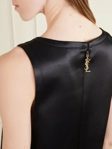 Saint Laurent Satin Mini Dress | Thumbnail 5 Saint Laurent Satin Mini Dress | Thumbnail 5