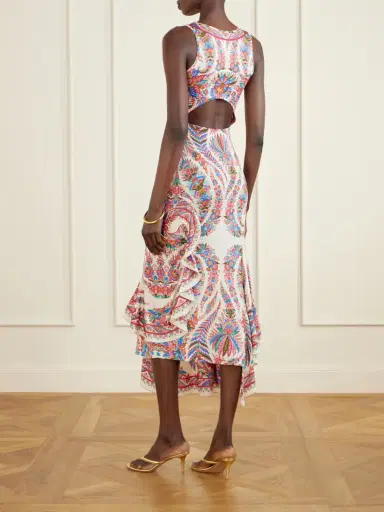 Etro Cut-out Paisley-print Satin-jersey Midi Dress | Thumbnail 3 Etro Cut-out Paisley-print Satin-jersey Midi Dress | Thumbnail 3