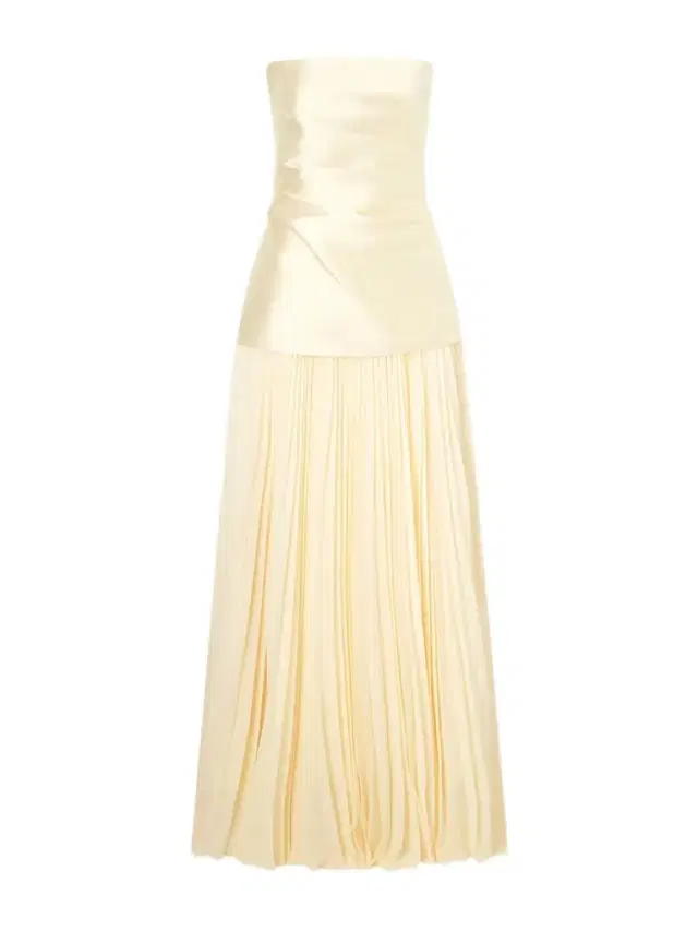 Solace London Claudette Steapless Twill And Chiffon Gown