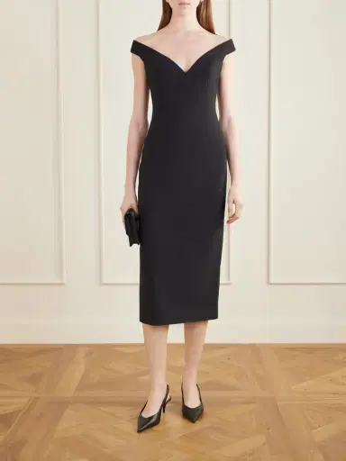 Solace London Monica Crepe Midi Dress | Thumbnail 2 Solace London Monica Crepe Midi Dress | Thumbnail 2