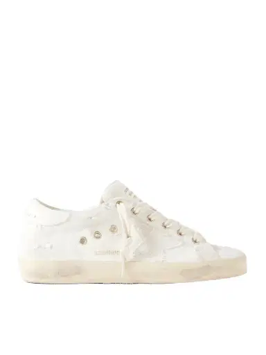 Golden Goose Super-star Distressed Canvas Sneakers | Thumbnail 1 Golden Goose Super-star Distressed Canvas Sneakers | Thumbnail 1