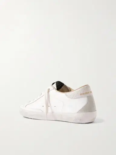 Golden Goose Super-star Distressed Suede-trimmed Leather Sneakers | Thumbnail 3