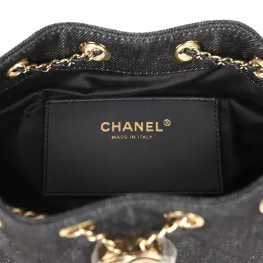 Chanel Chanel Mini 25 Hobo Bag Dark Blue Denim Light Gold Hardware | Thumbnail 9 Chanel Chanel Mini 25 Hobo Bag Dark Blue Denim Light Gold Hardware | Thumbnail 9
