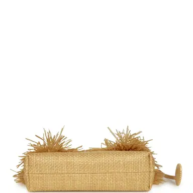 Chanel Chanel Small CC Shopping Bag Beige Braided Raffia Gold Hardware | Thumbnail 6
