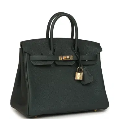 HERMÈS Hermes Birkin 25 Vert Mangrove Togo Permabrass Hardware | Thumbnail 2 HERMÈS Hermes Birkin 25 Vert Mangrove Togo Permabrass Hardware | Thumbnail 2