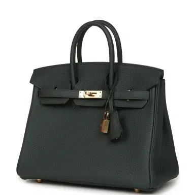 HERMÈS Hermes Birkin 25 Vert Mangrove Togo Permabrass Hardware | Thumbnail 5 HERMÈS Hermes Birkin 25 Vert Mangrove Togo Permabrass Hardware | Thumbnail 5