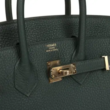 HERMÈS Hermes Birkin 25 Vert Mangrove Togo Permabrass Hardware | Thumbnail 7 HERMÈS Hermes Birkin 25 Vert Mangrove Togo Permabrass Hardware | Thumbnail 7