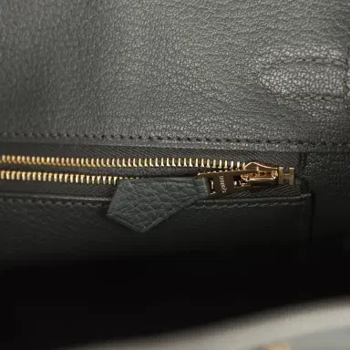 HERMÈS Hermes Birkin 25 Vert Mangrove Togo Permabrass Hardware | Thumbnail 9 HERMÈS Hermes Birkin 25 Vert Mangrove Togo Permabrass Hardware | Thumbnail 9