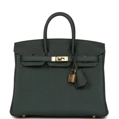 HERMÈS Hermes Birkin 25 Vert Mangrove Togo Permabrass Hardware | Thumbnail 1 HERMÈS Hermes Birkin 25 Vert Mangrove Togo Permabrass Hardware | Thumbnail 1