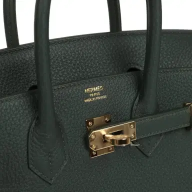 HERMÈS Hermes Birkin 25 Vert Mangrove Togo Permabrass Hardware | Thumbnail 7 HERMÈS Hermes Birkin 25 Vert Mangrove Togo Permabrass Hardware | Thumbnail 7