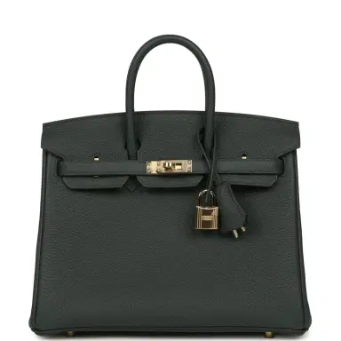 HERMÈS Hermes Birkin 25 Vert Mangrove Togo Permabrass Hardware | Thumbnail 1 HERMÈS Hermes Birkin 25 Vert Mangrove Togo Permabrass Hardware | Thumbnail 1