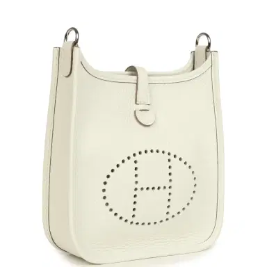 HERMÈS Hermes Evelyne TPM White Clemence Palladium Hardware | Thumbnail 2 HERMÈS Hermes Evelyne TPM White Clemence Palladium Hardware | Thumbnail 2