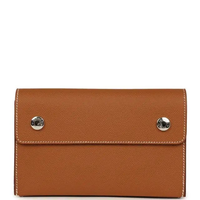 hermes Hermes Hermesnap Wallet Gold Epsom Palladium Hardware