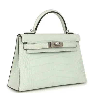 HERMÈS Hermes Kelly Sellier 20 Vert Peppermint Matte Alligator Palladium Hardware | Thumbnail 2 HERMÈS Hermes Kelly Sellier 20 Vert Peppermint Matte Alligator Palladium Hardware | Thumbnail 2