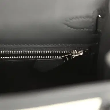 HERMÈS Hermes Kelly Sellier 25 Ecru & Black Toile H Canvas and Black Swift Palladium Hardware | Thumbnail 8 HERMÈS Hermes Kelly Sellier 25 Ecru & Black Toile H Canvas and Black Swift Palladium Hardware | Thumbnail 8