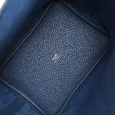 HERMÈS Hermes Picotin Lock 18 Bleu Tie Clemence Palladium Hardware | Thumbnail 7