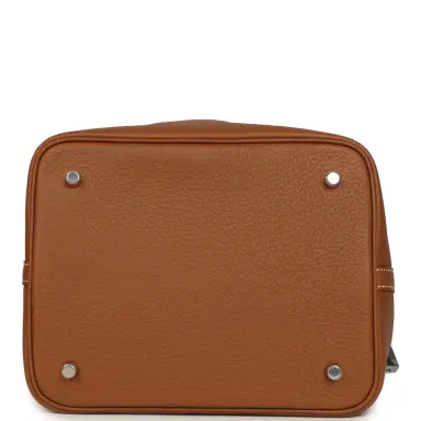 HERMÈS Hermes Picotin Lock 22 Gold Clemence Palladium Hardware | Thumbnail 6 HERMÈS Hermes Picotin Lock 22 Gold Clemence Palladium Hardware | Thumbnail 6