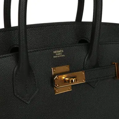 HERMÈS Pre-owned Hermes Birkin Sellier 30 Black Epsom Gold Hardware | Thumbnail 7 HERMÈS Pre-owned Hermes Birkin Sellier 30 Black Epsom Gold Hardware | Thumbnail 7