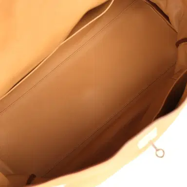 HERMÈS Pre-owned Hermes Kelly Relax 50 Camel Sikkim Palladium Hardware | Thumbnail 8