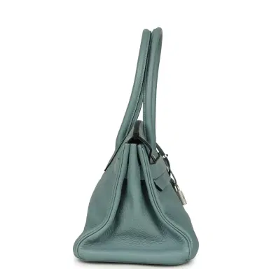 HERMÈS Vintage Hermes Shoulder Birkin 42 JPG Ciel Clemence Palladium Hardware | Thumbnail 3 HERMÈS Vintage Hermes Shoulder Birkin 42 JPG Ciel Clemence Palladium Hardware | Thumbnail 3