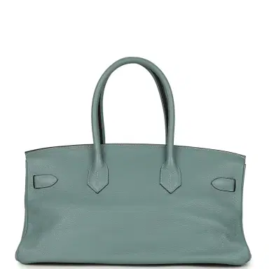 HERMÈS Vintage Hermes Shoulder Birkin 42 JPG Ciel Clemence Palladium Hardware | Thumbnail 4 HERMÈS Vintage Hermes Shoulder Birkin 42 JPG Ciel Clemence Palladium Hardware | Thumbnail 4